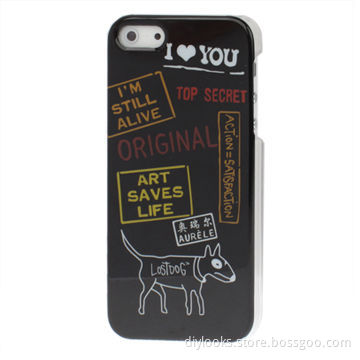 Plastic Case for iPhone 5 and 5S, with Graffiti Font Pattern